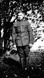 Lloyd Botimer in his uniform, circa 1918